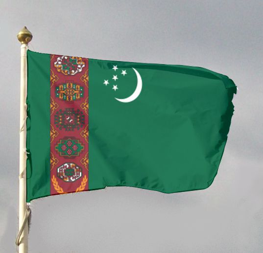 Flaga narodowa Turkmenistanu